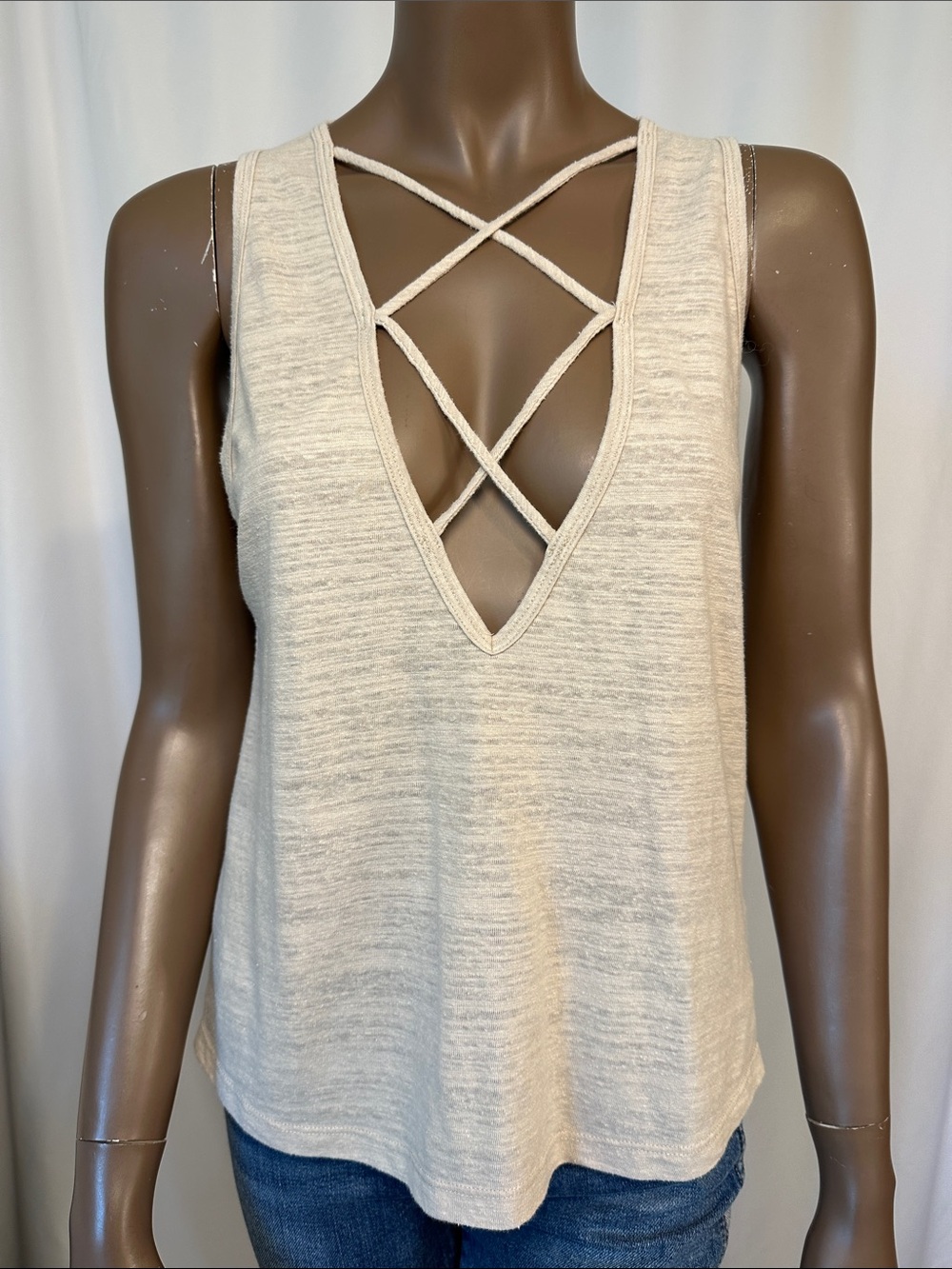 LNA Criss-Cross Sleeveless Top | Made in the USA